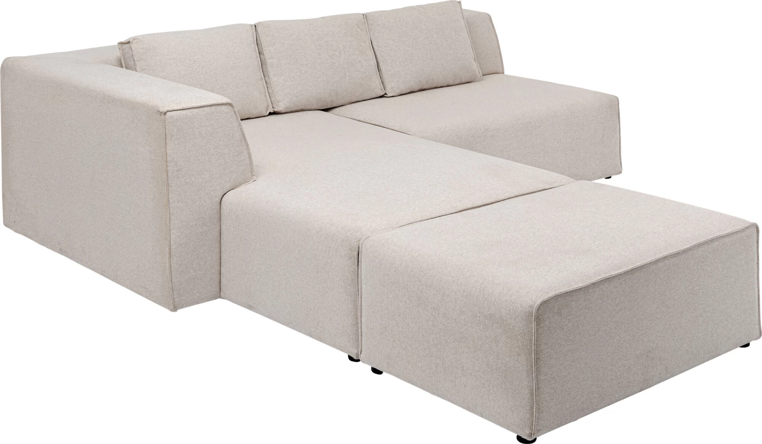 Ecksofa Infinity Ottomane Creme Links – Bild 11