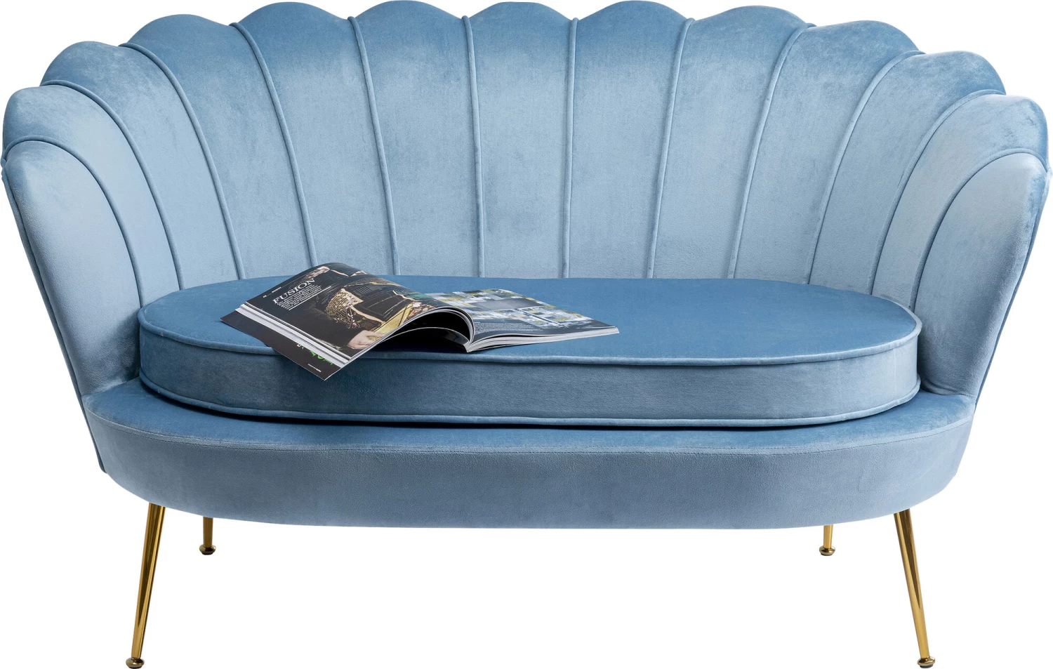 Sofa Water Lily 2-Sitzer Gold Aqua – Bild 2