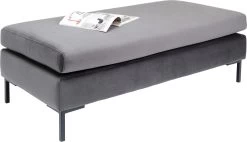 Hocker Gianni Velvet Grau Schwarz