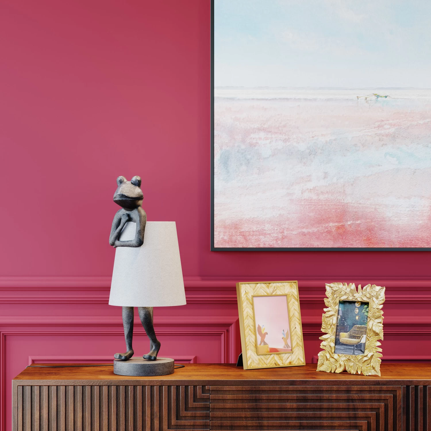 Tischleuchte Animal Frog Grau – Bild 2