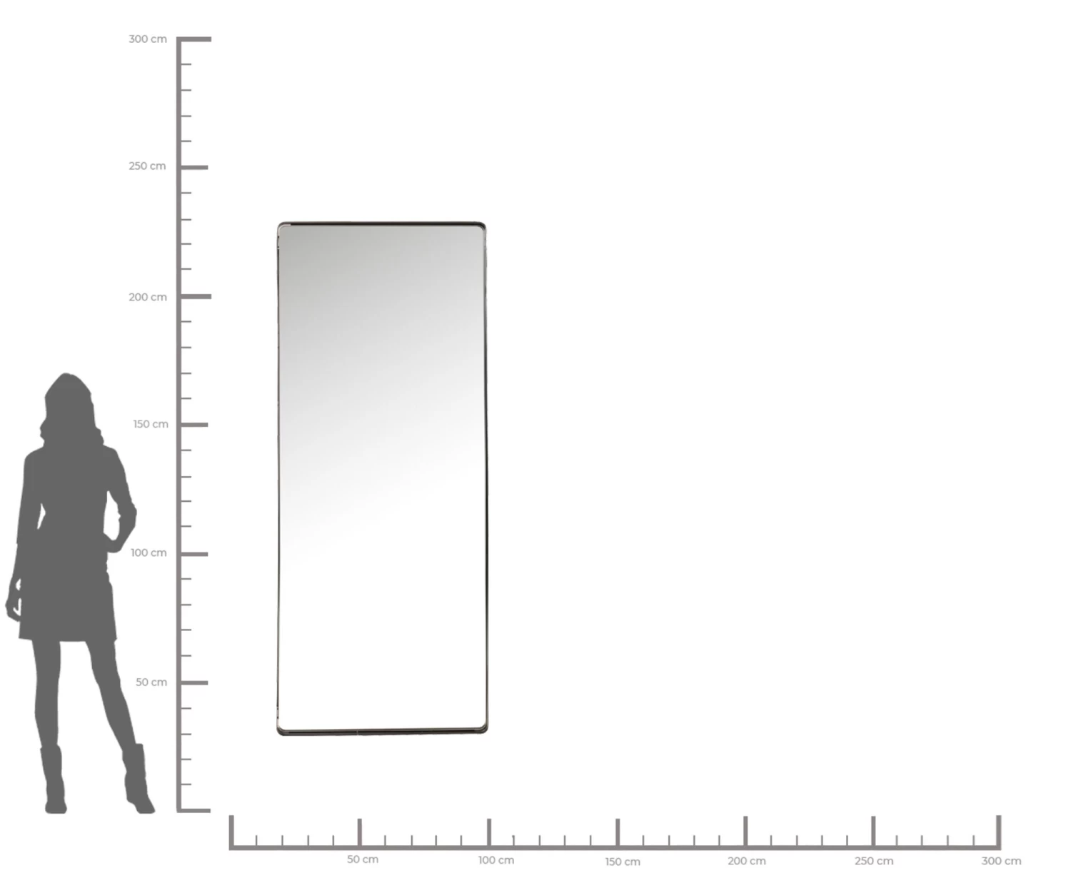 Spiegel Ombra Soft Schwarz 80x200cm – Bild 5