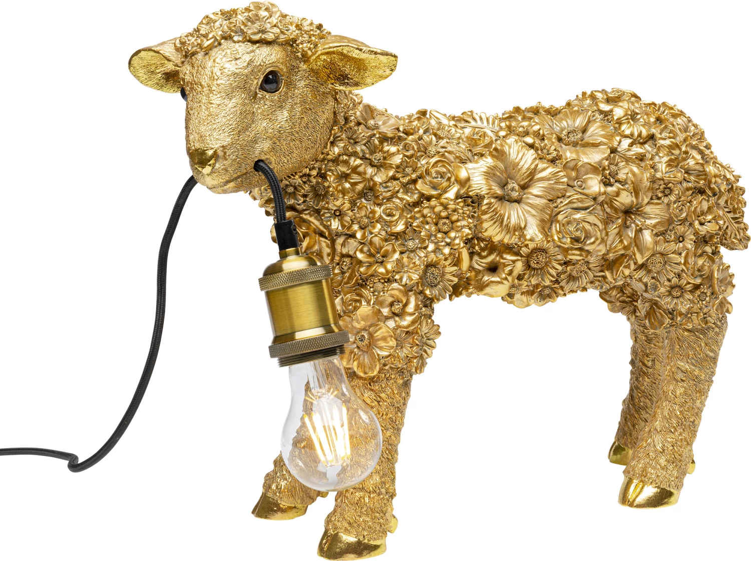 Tischleuchte Animal Flower Sheep Gold 36cm – Bild 8