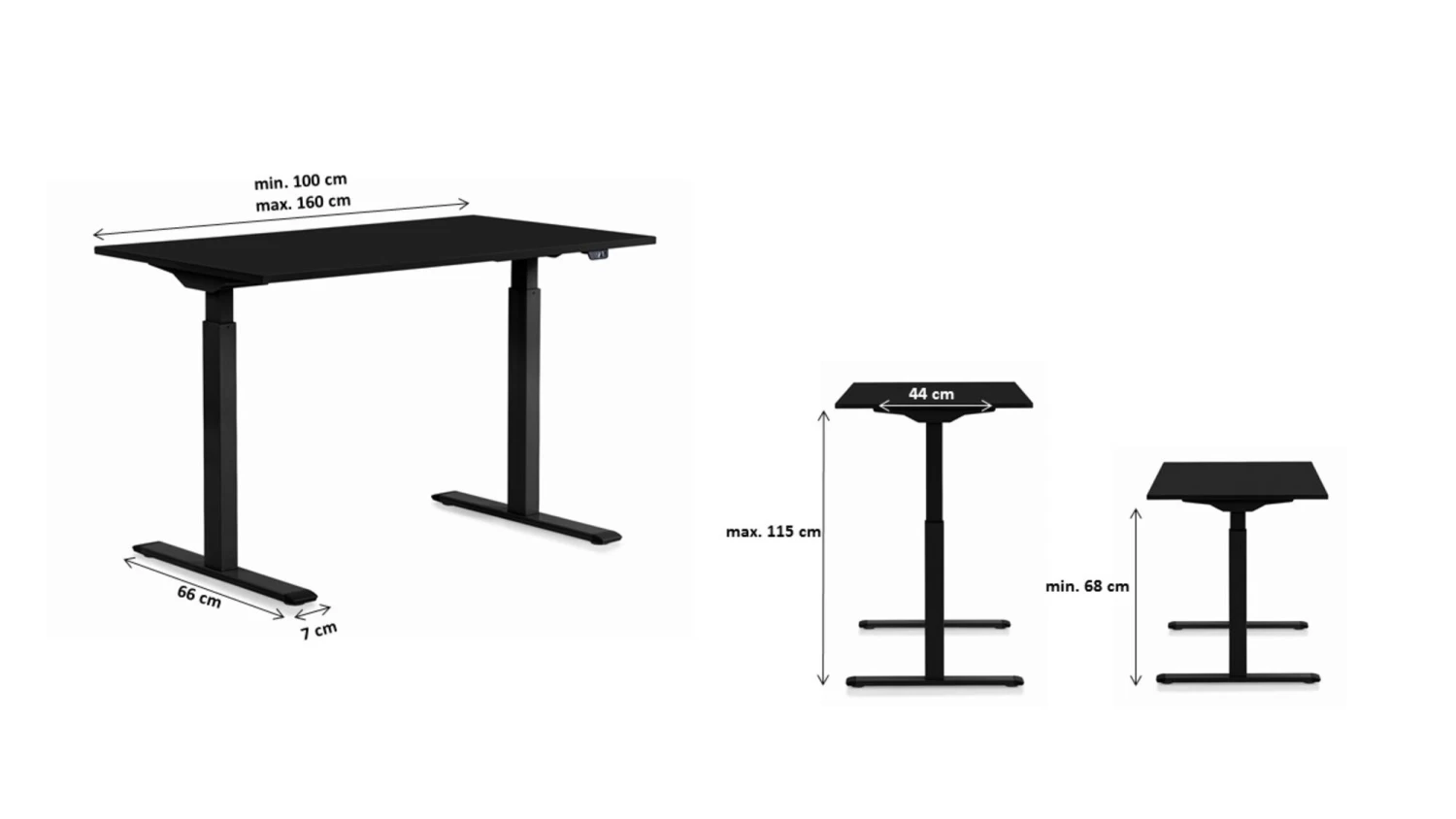 Gestell Tavola Office Schwarz Smart â Bild 3