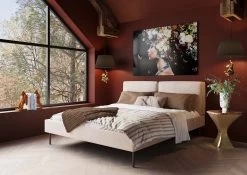 Bett East Side Cord Creme 160x200cm