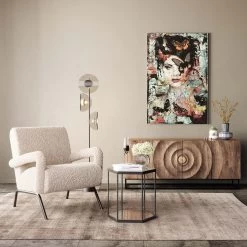 Beistelltisch Comb Schwarz 55cm