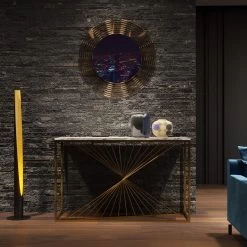 Konsole Laser Gold Klarglas 120x40cm