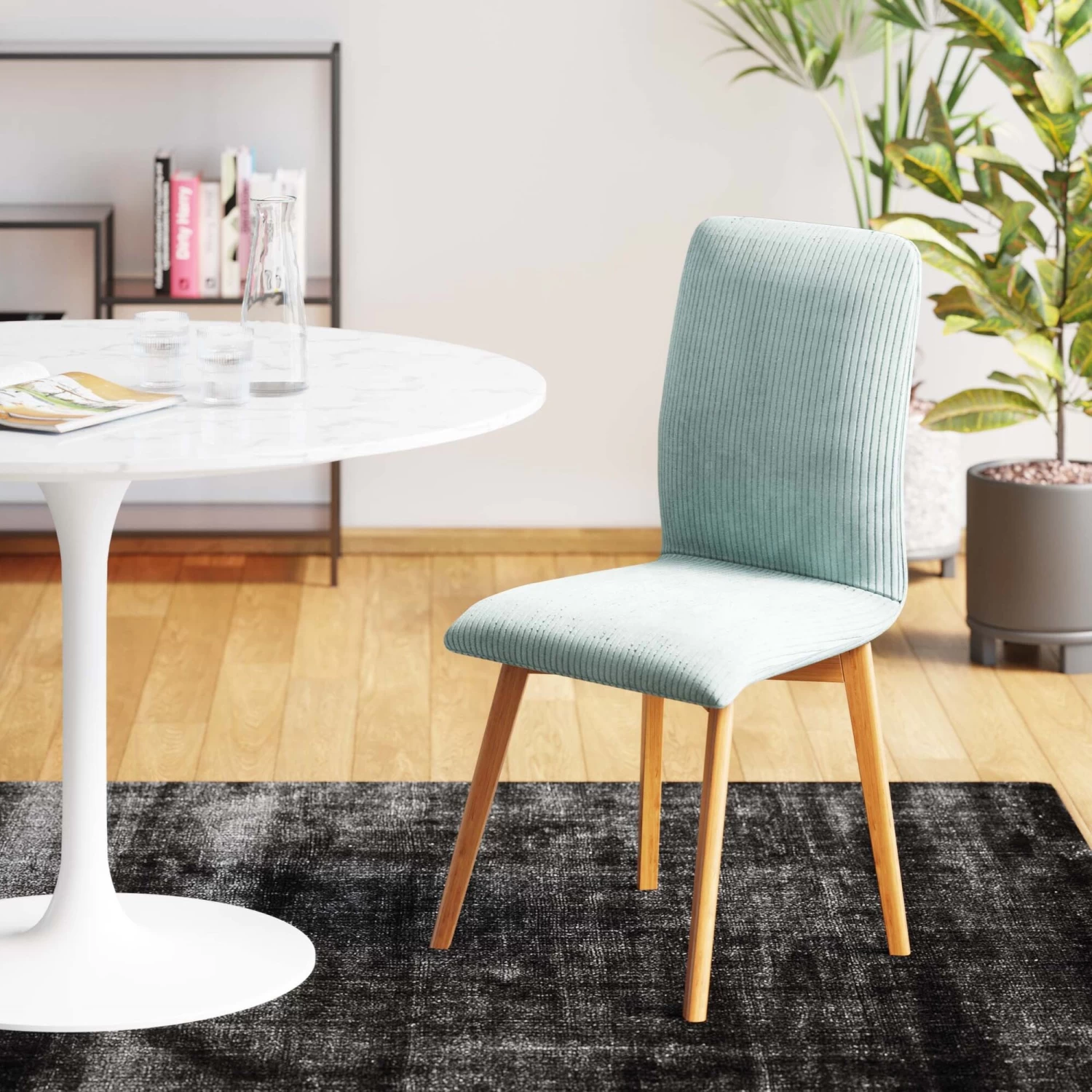 Stuhl Lara Cord Blau