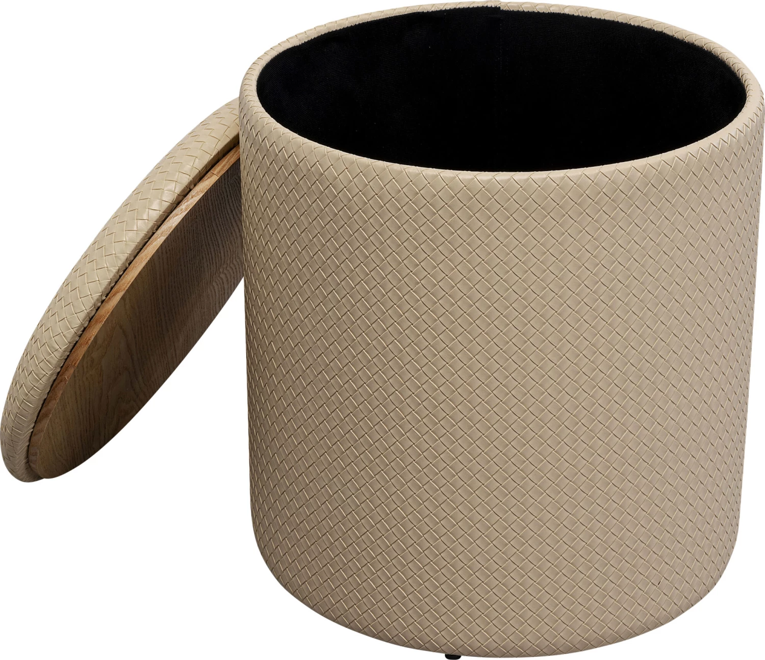 Hocker Venezia Storage Beige Ø40cm – Bild 2