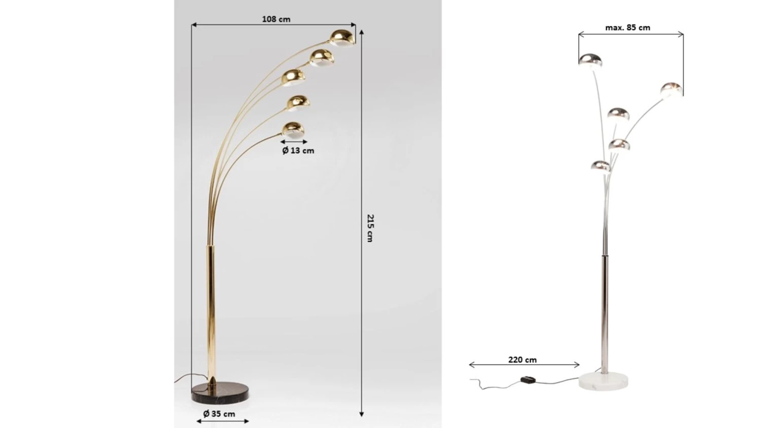 Stehleuchte Five Fingers Brass – Bild 18