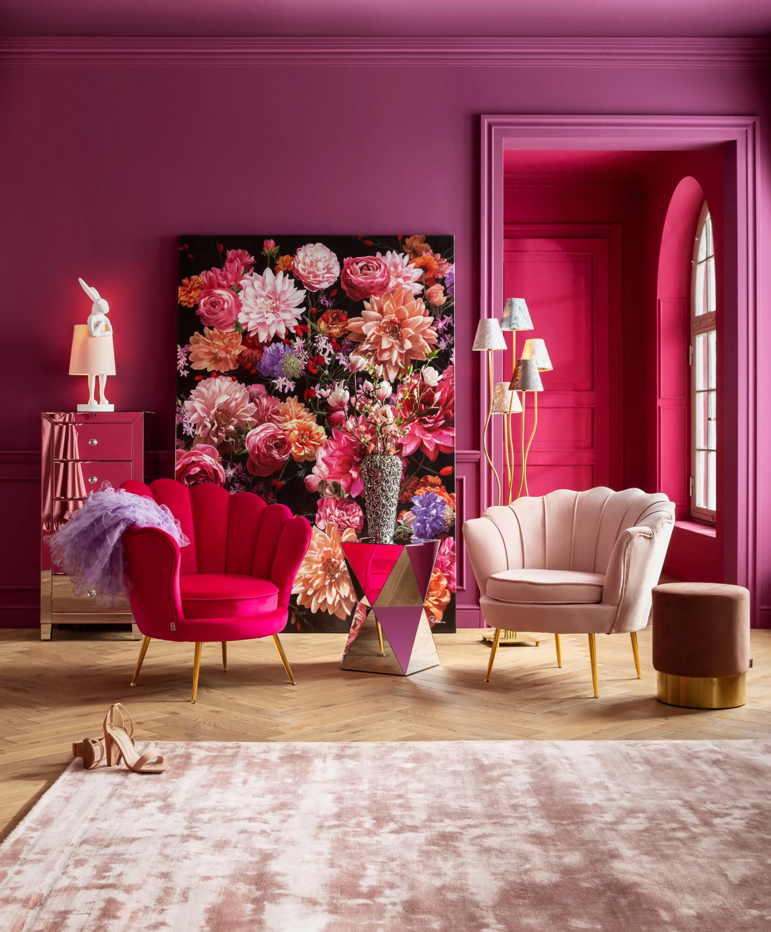 Sessel Water Lily Gold Rosa – Bild 2