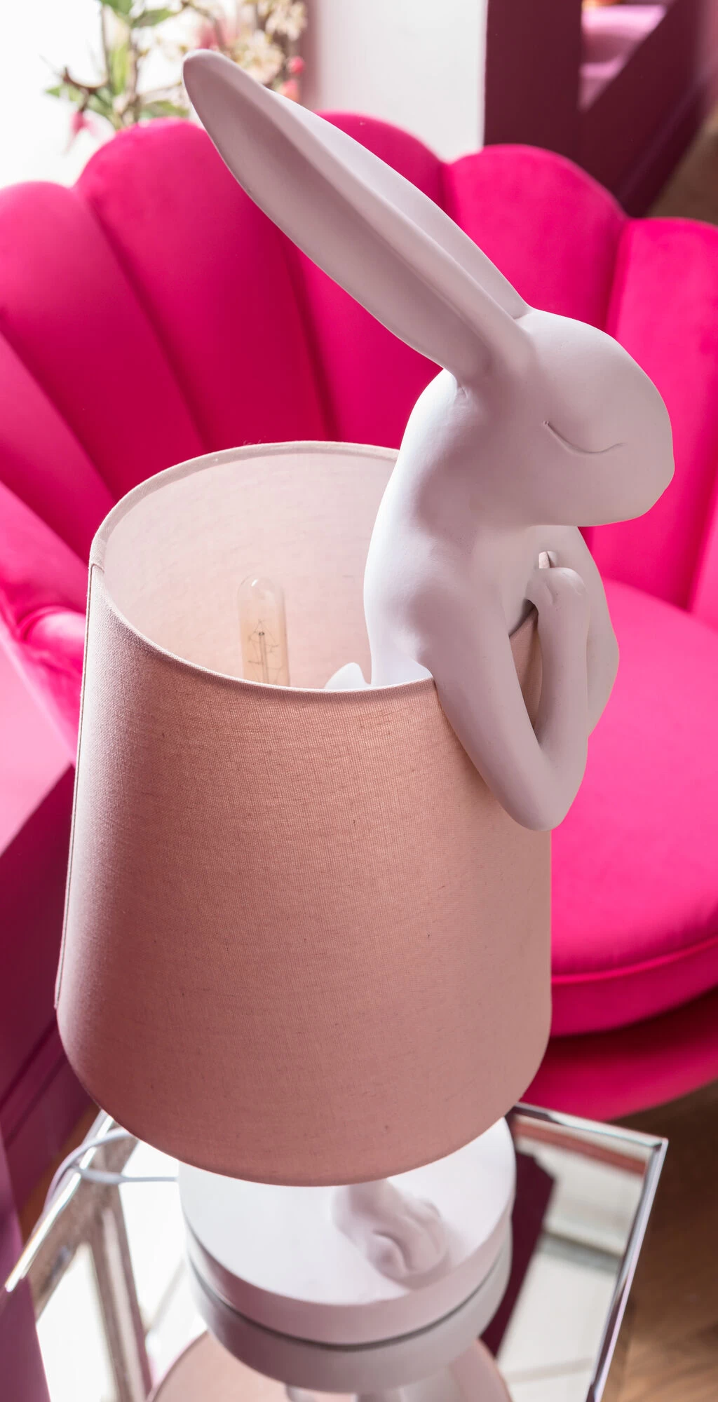 Tischleuchte Animal Rabbit Weiß/Rosa 68cm – Bild 6