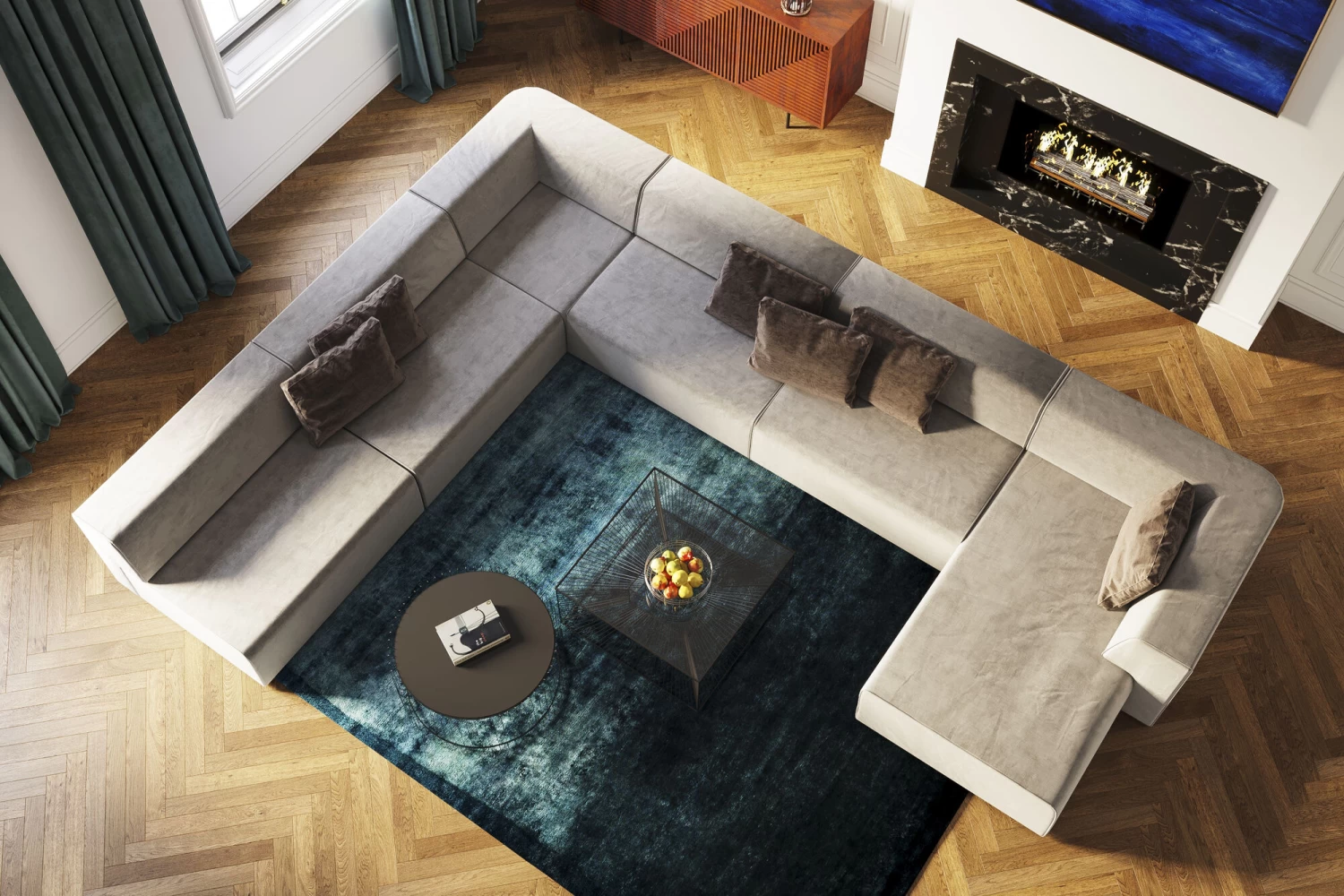 Infinity Ecke 100 Elements Grau Rechts – Bild 3