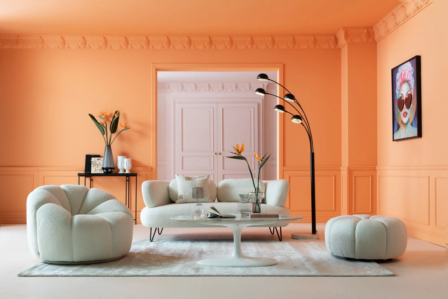 Sofa Peppo 2-Sitzer Weiß 182cm – Bild 4