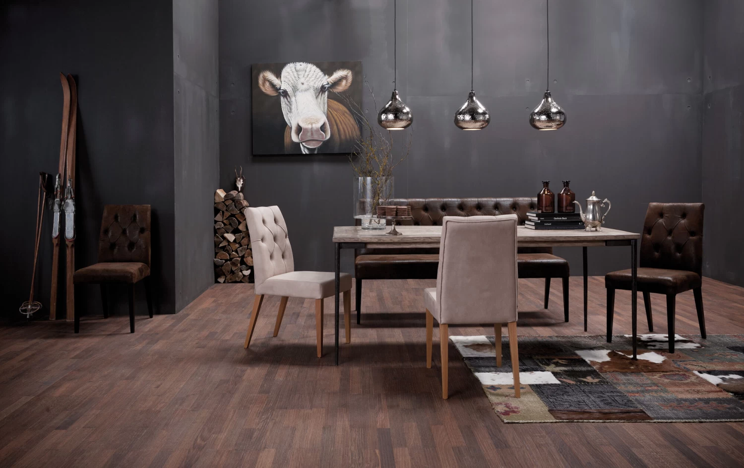 Bank Econo Buttons Vintage 162 Cm – Bild 6