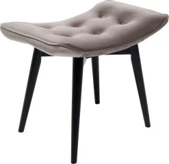 Hocker Black Vicky Velvet Grau 46x59cm