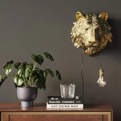 Wandleuchte Animal Tiger Head 34cm