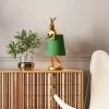 Tischleuchte Animal Rabbit Gold/Grün 68cm