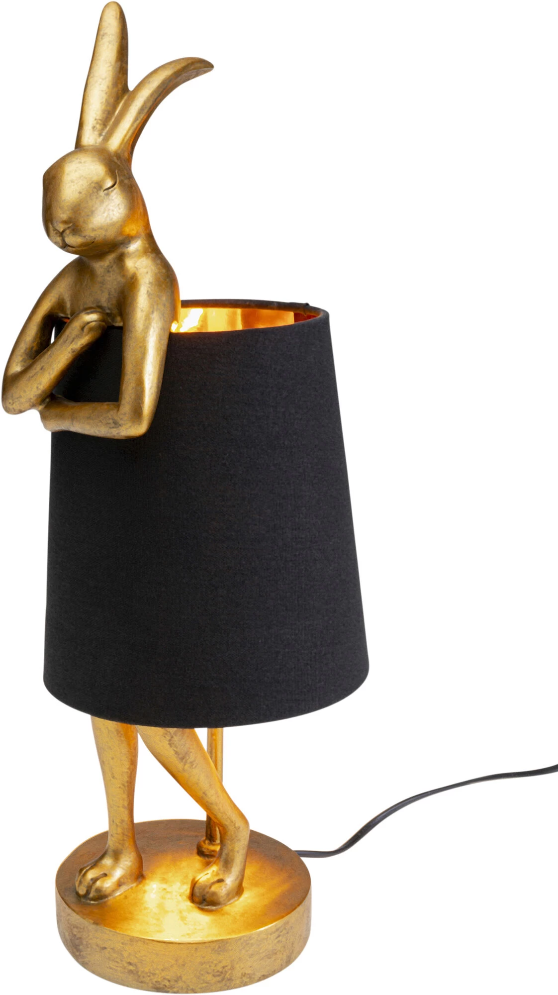 Tischleuchte Animal Rabbit Gold/Schwarz 50cm