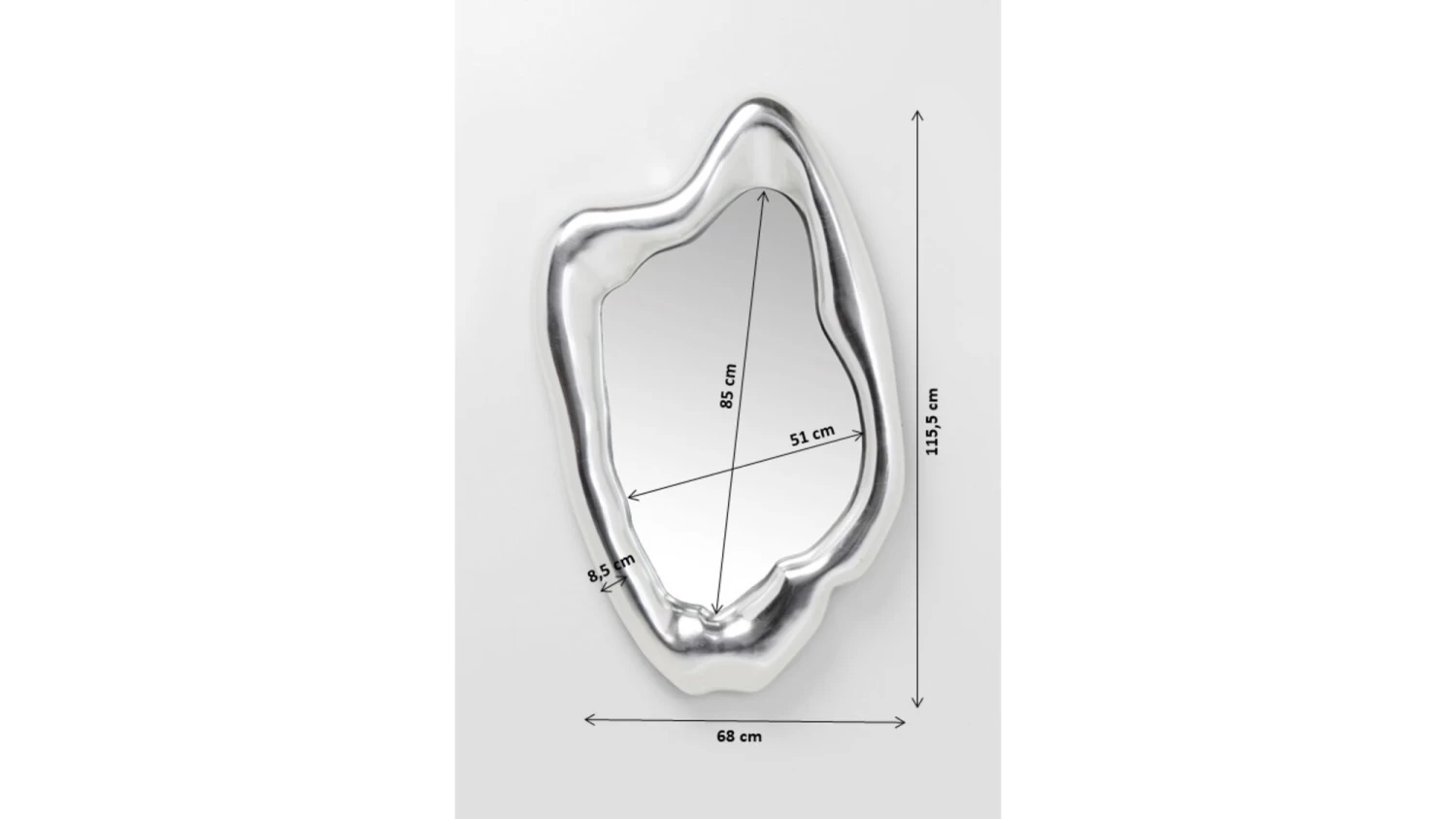 Spiegel Hologram Silber 117x68cm – Bild 7