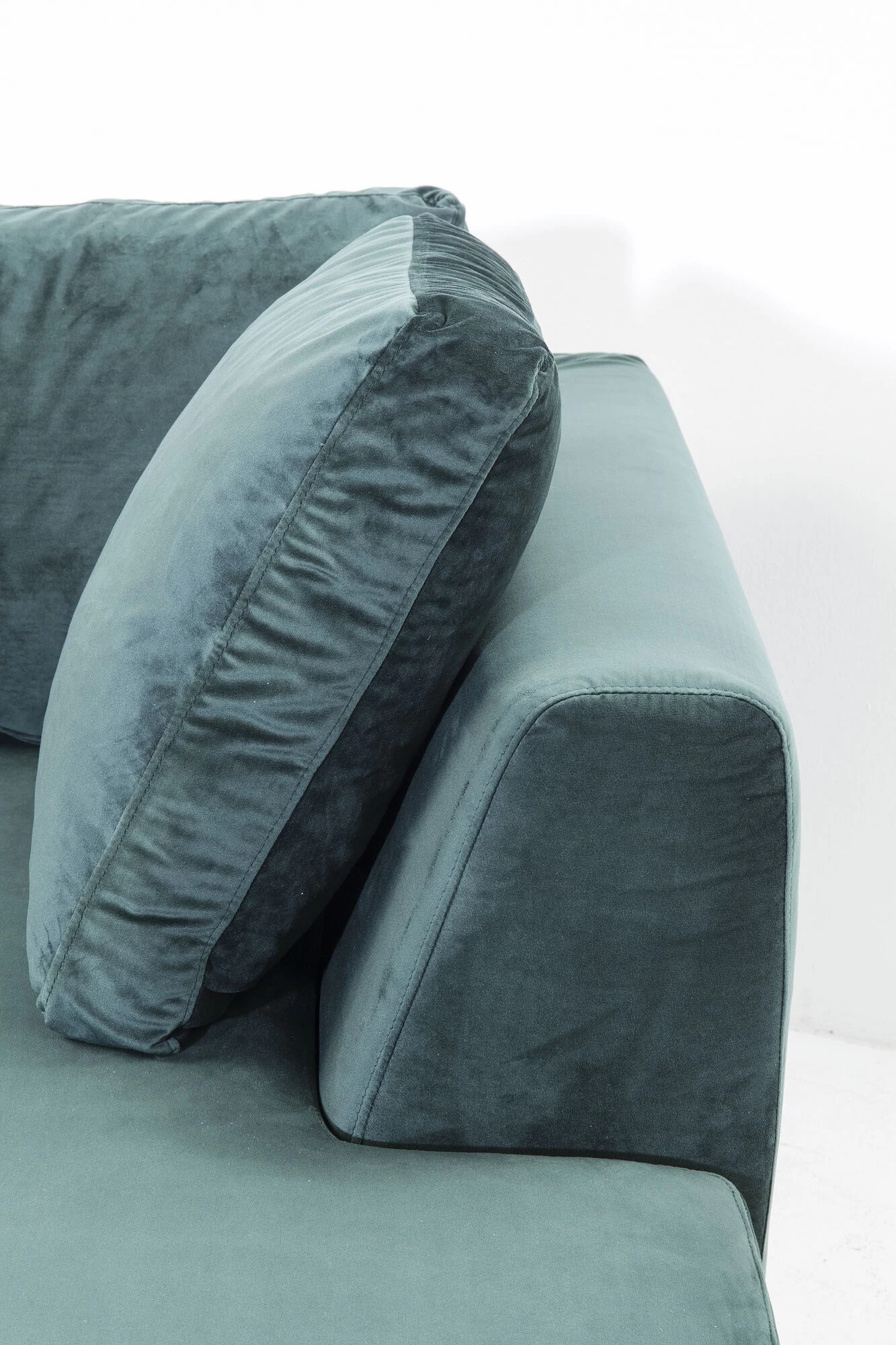 Ecksofa Gianni Velvet Dunkelgrün Rechts Schwarz – Bild 8