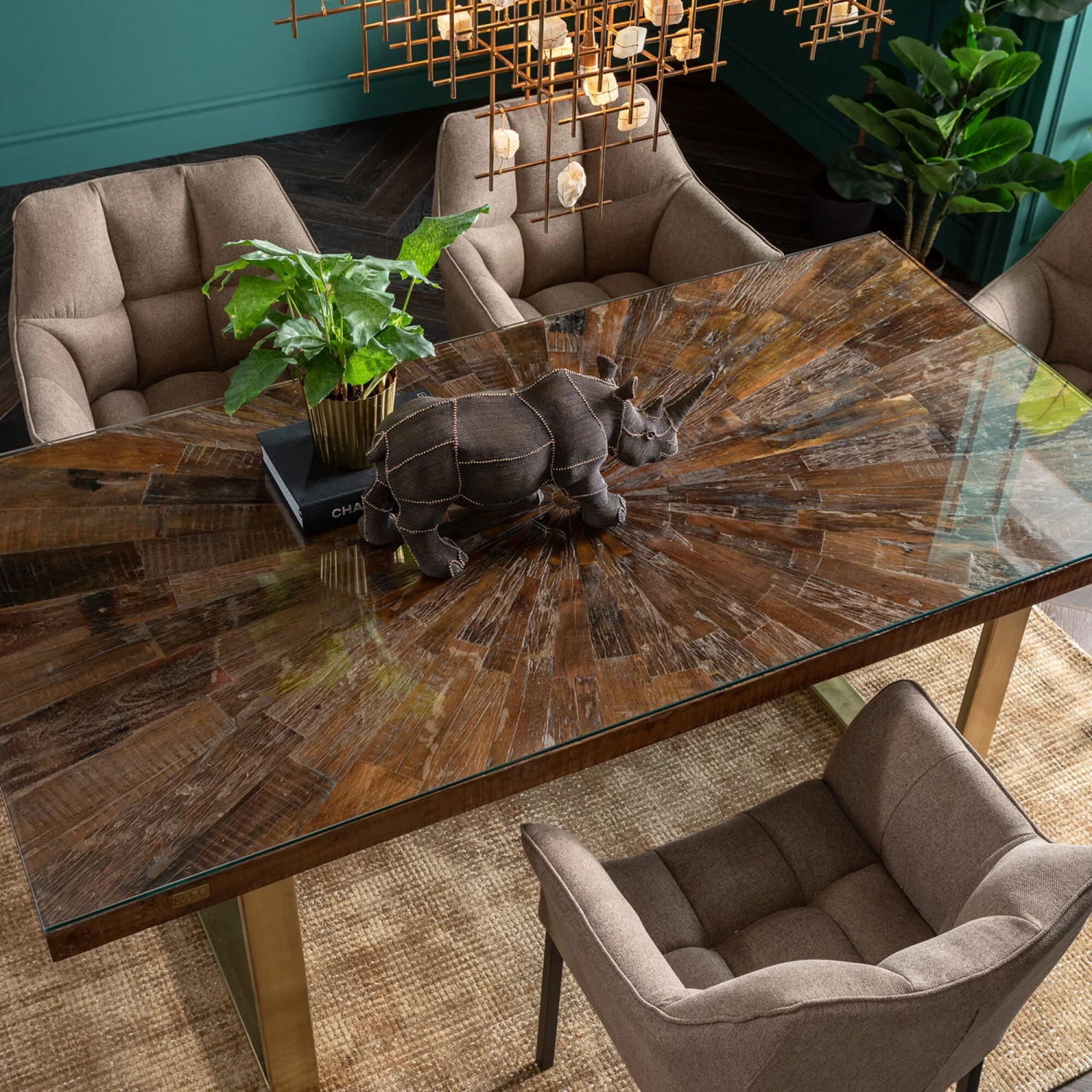 Tisch Conley Brass 180x90cm – Bild 5