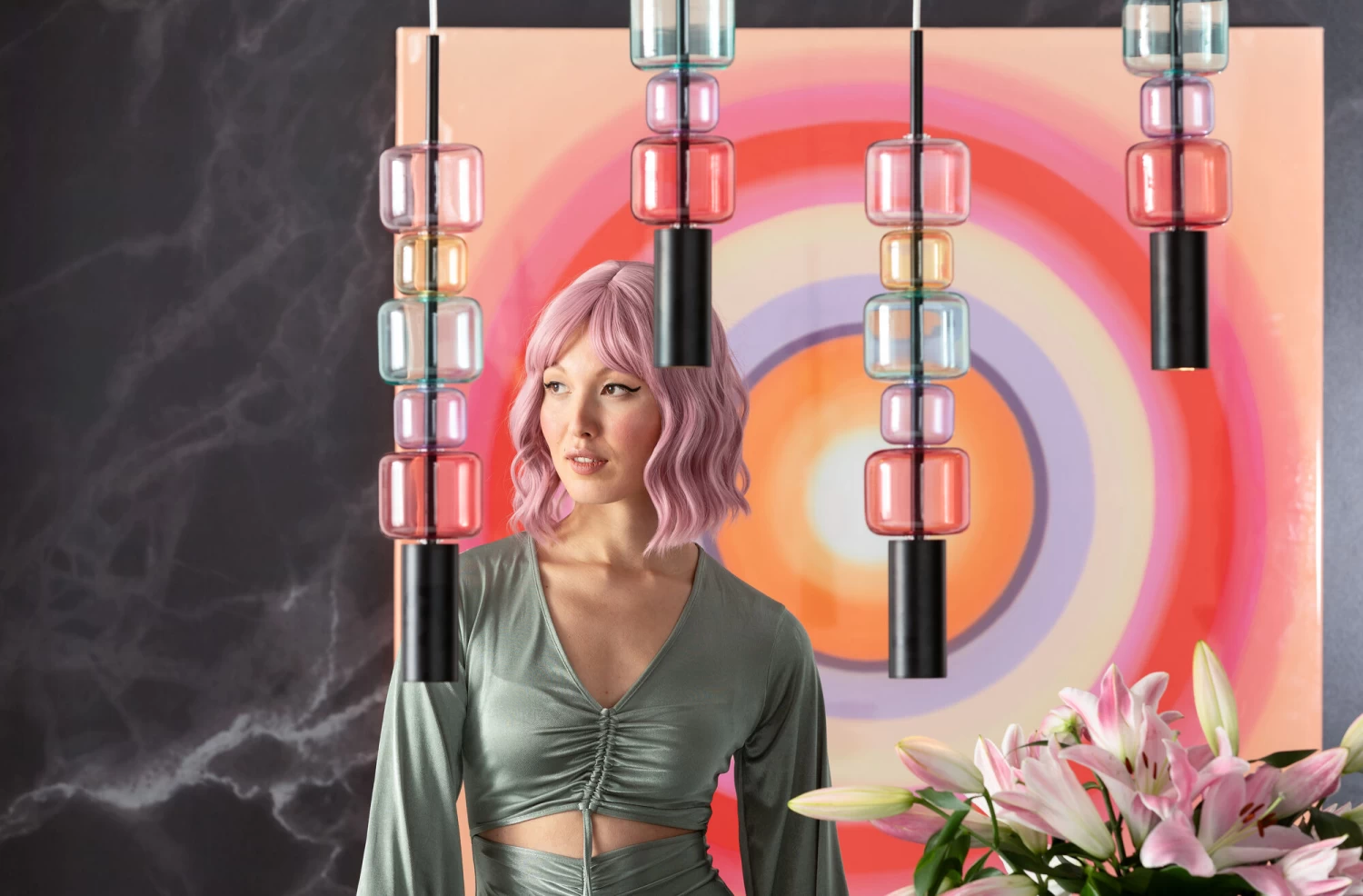 HĂ€ngeleuchte Candy Bar Colore 100cm â Bild 5