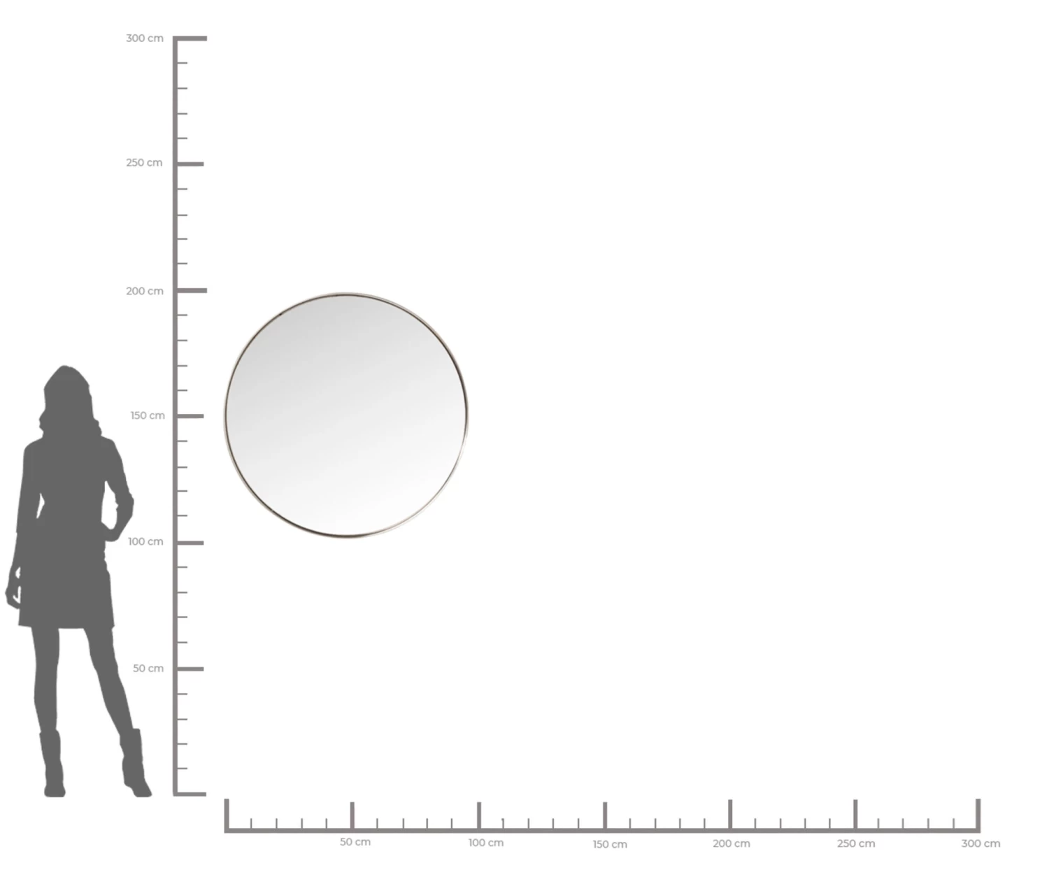 Spiegel Curve Round Stainless Steel Ø100cm – Bild 5