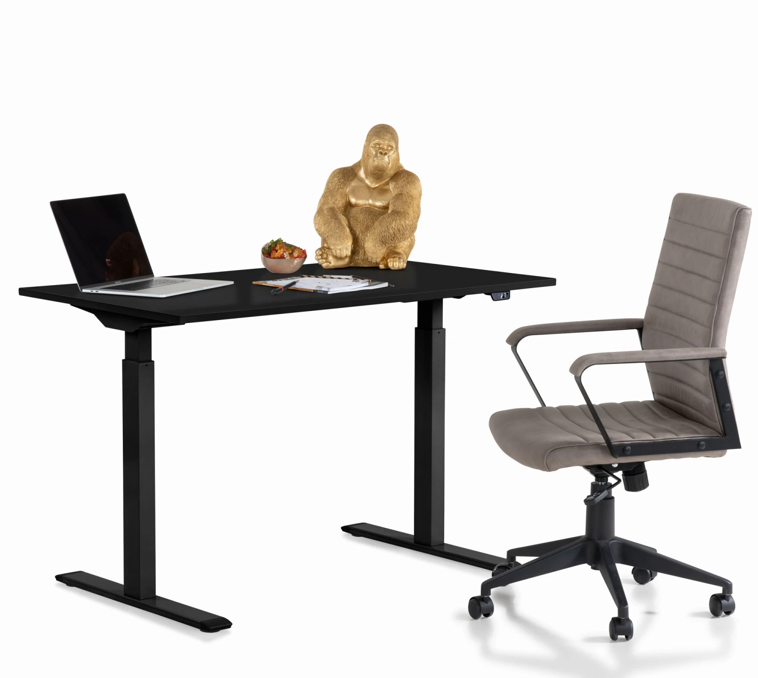 Schreibtisch Office Smart Schwarz Schwarz 120x60 – Bild 3