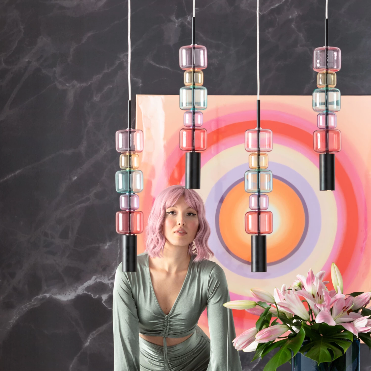 HĂ€ngeleuchte Candy Bar Colore 100cm