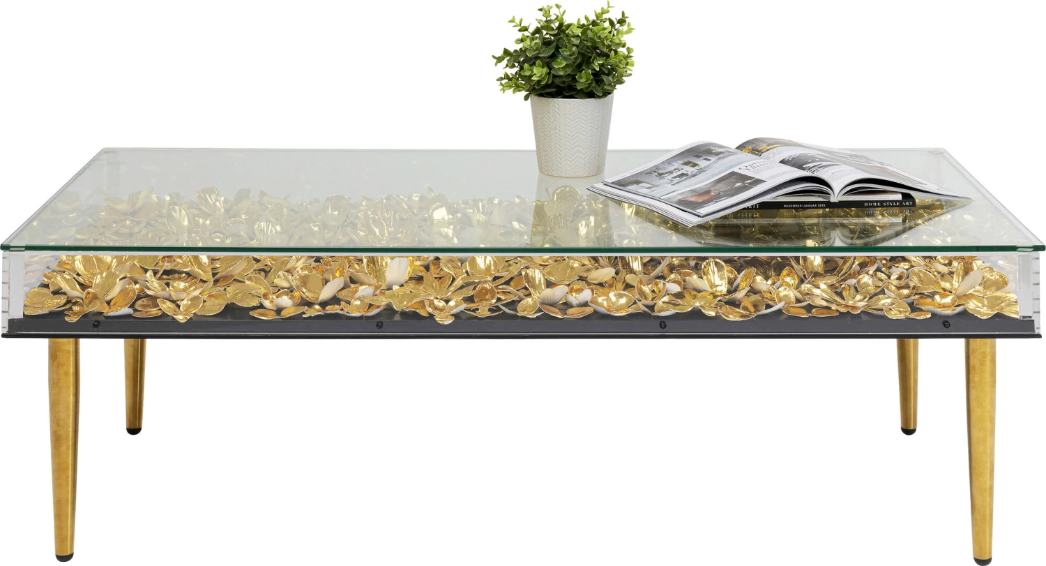Couchtisch Gold Flowers 120x60 – Bild 2