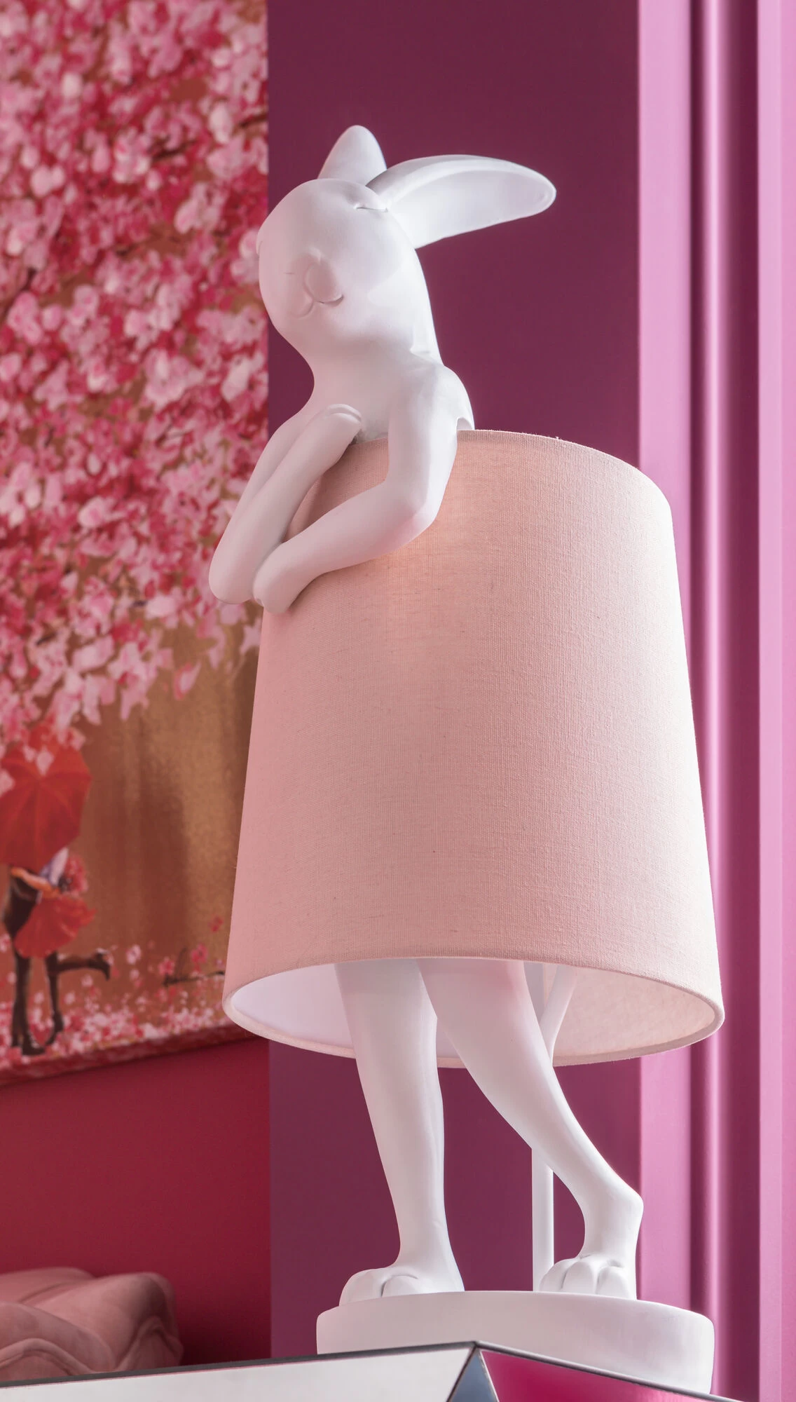 Tischleuchte Animal Rabbit Weiß/Rosa 68cm – Bild 4