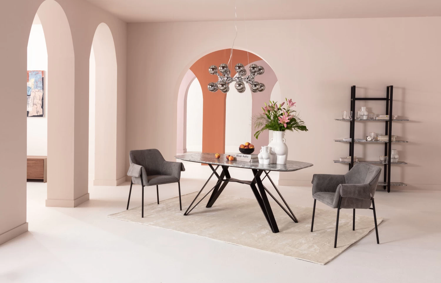 Armlehnstuhl Bess Grau – Bild 6