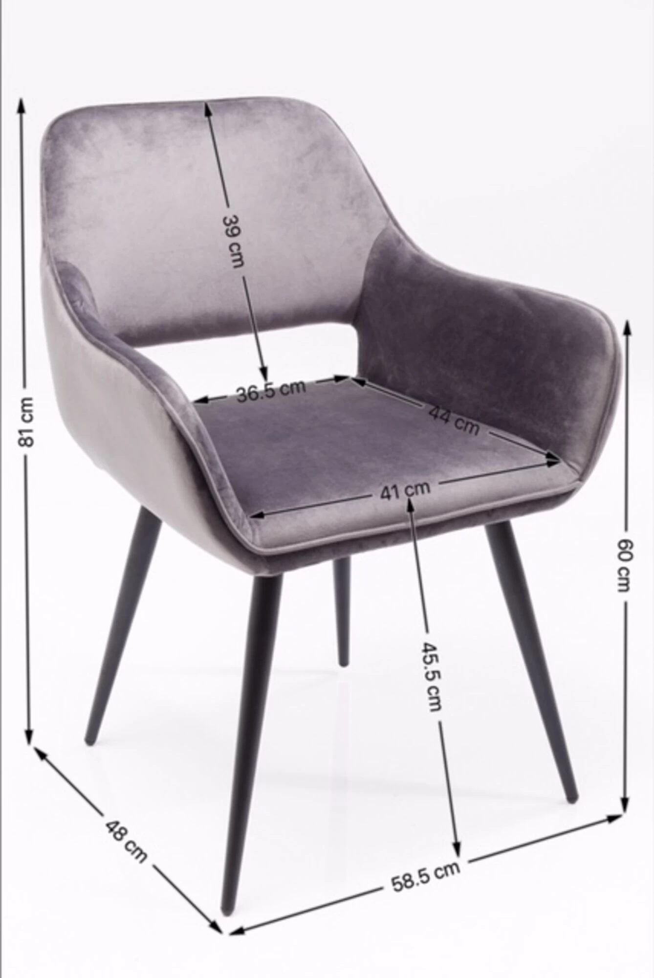 Armlehnstuhl San Francisco Grau – Bild 16