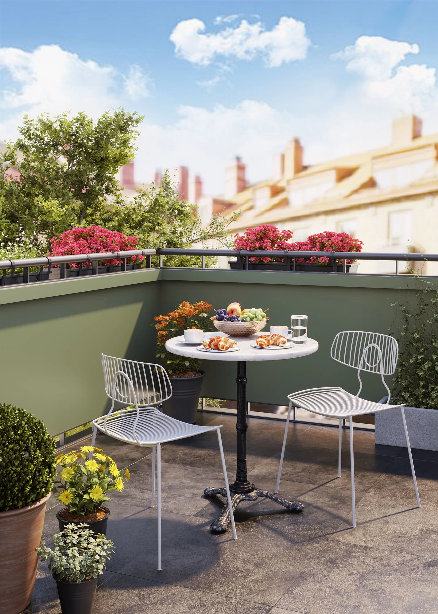 Bistrotisch Kaffeehaus Rund Weiß Ø61 – Bild 5