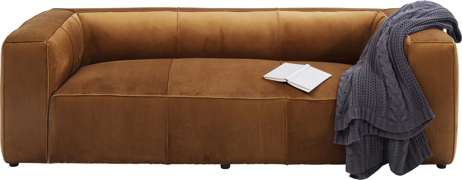 Sofa Cubetto 3-Sitzer Velvet Braun 220cm – Bild 17
