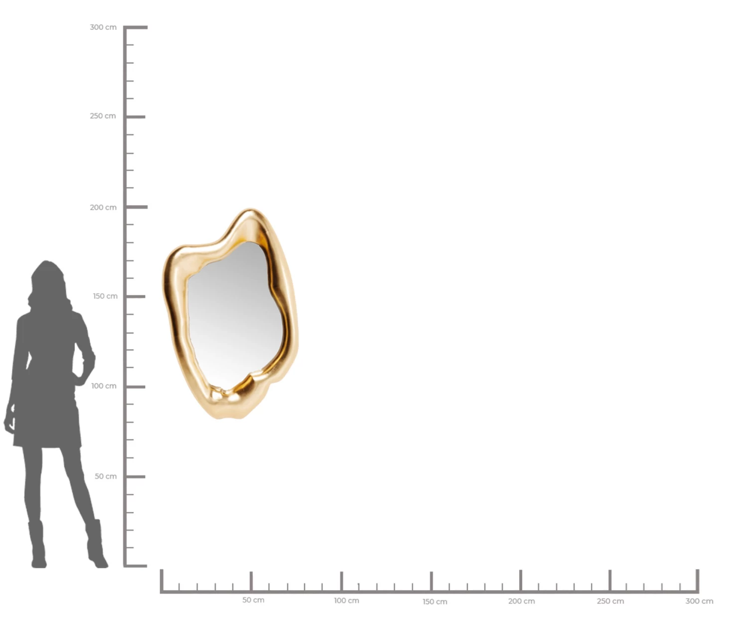 Spiegel Hologram Gold 117x68cm – Bild 6