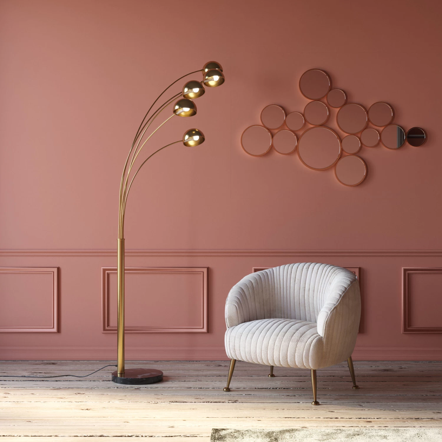 Stehleuchte Five Fingers Brass – Bild 3