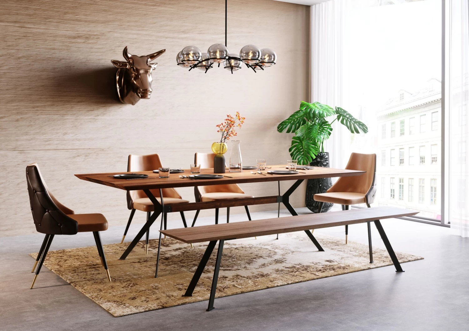 Tisch Downtown Walnuss 100x220cm â Bild 4