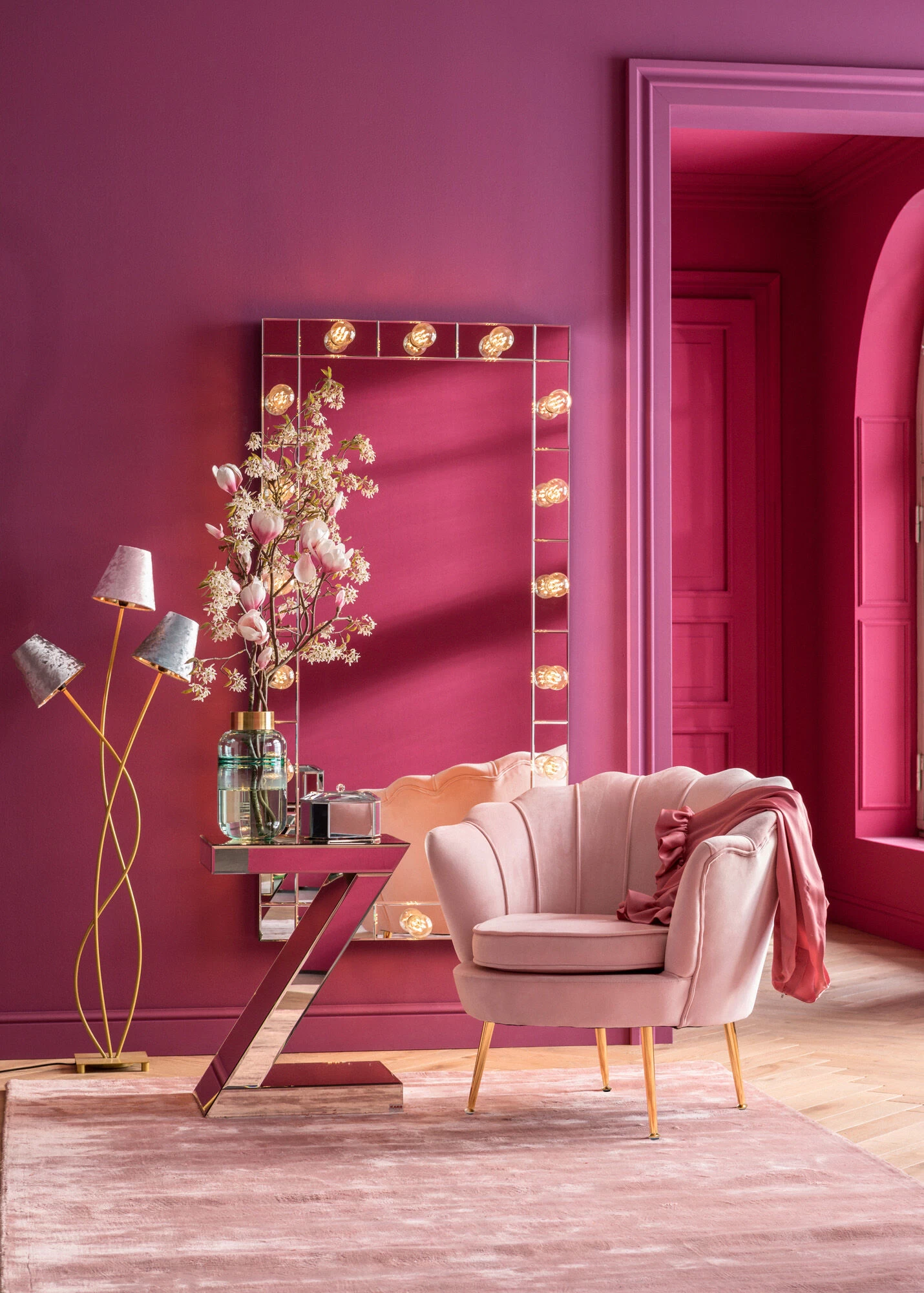 Sessel Water Lily Gold Rosa – Bild 5