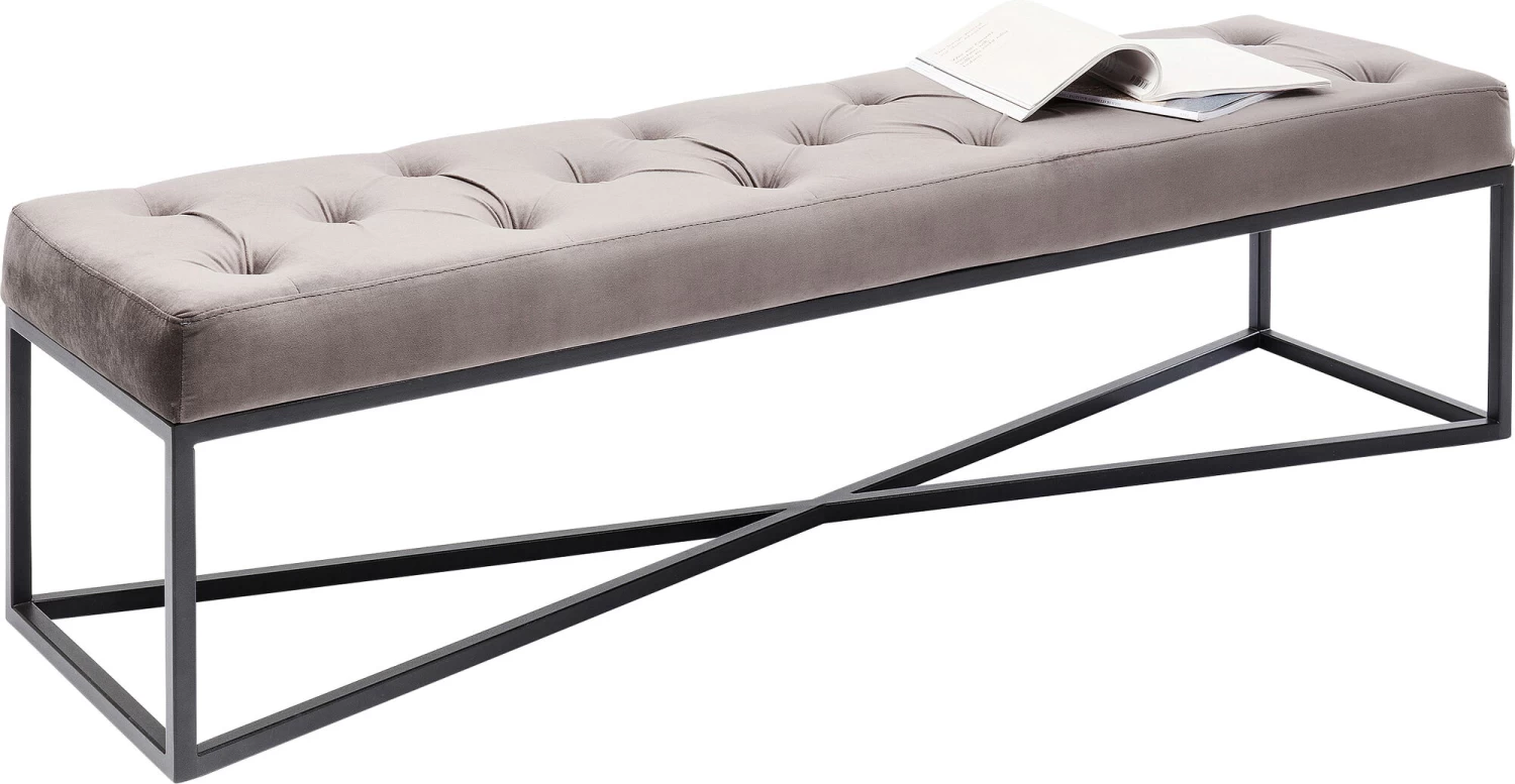 Bank Crossover Grau Schwarz 150x40cm – Bild 2