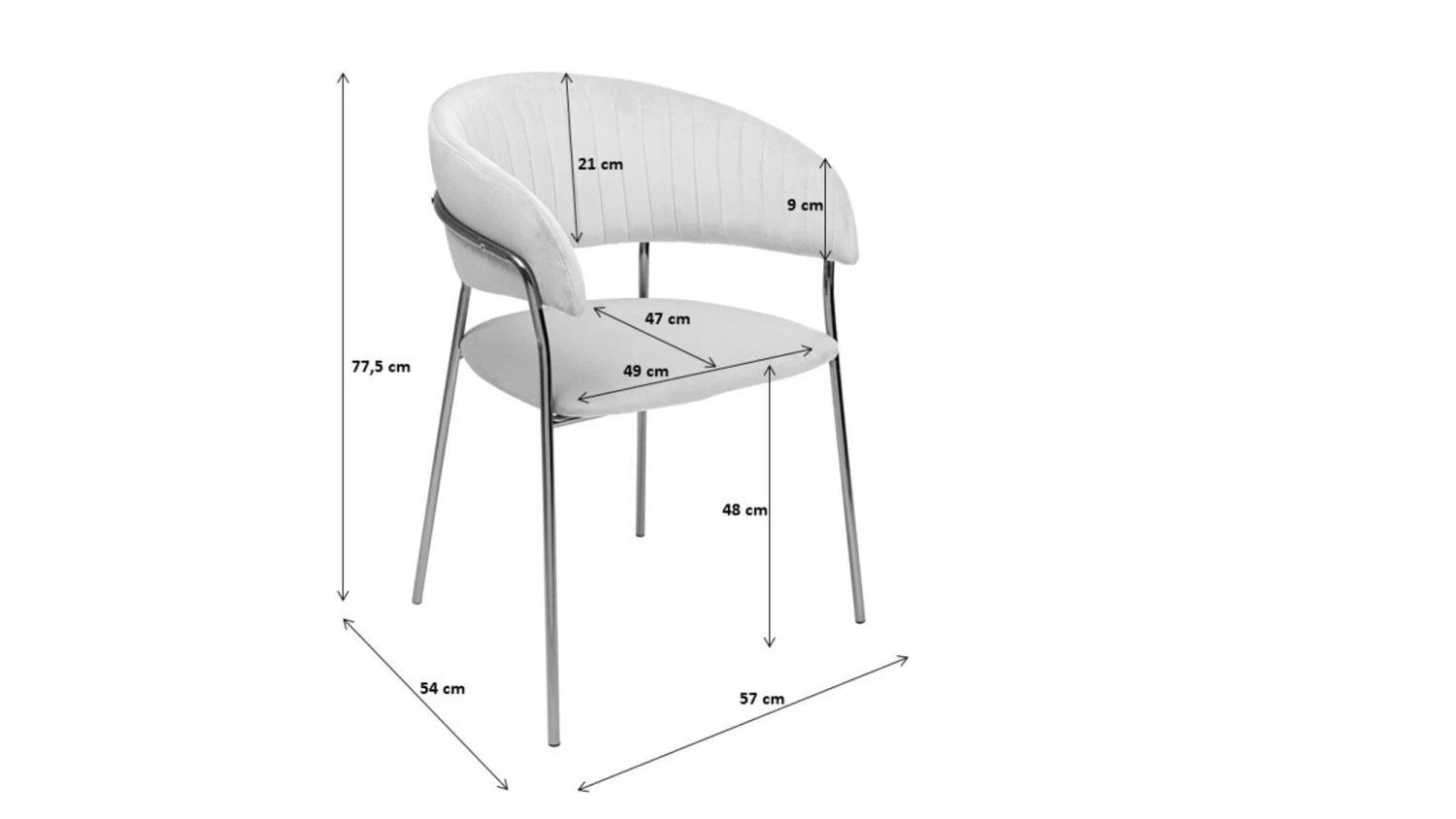 Armlehnstuhl Belle Velvet Grün (2/Set) – Bild 13