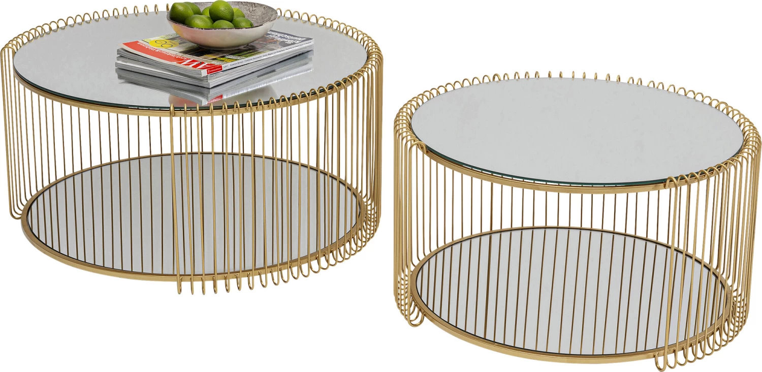 Couchtisch Wire Double Brass (2/Set) – Bild 2