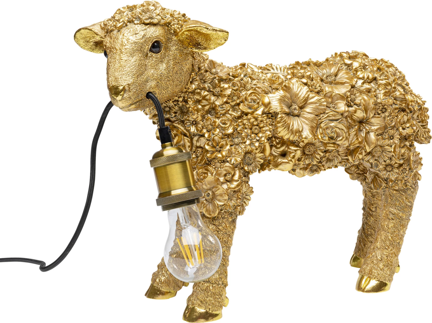 Tischleuchte Animal Flower Sheep Gold 36cm – Bild 2