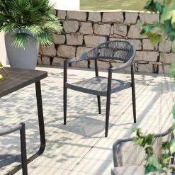 Armlehnstuhl Palma Grau