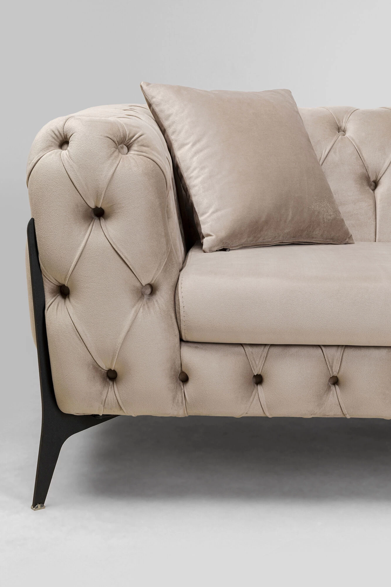 Ecksofa Bellissima Velvet Taupe Rechts – Bild 3