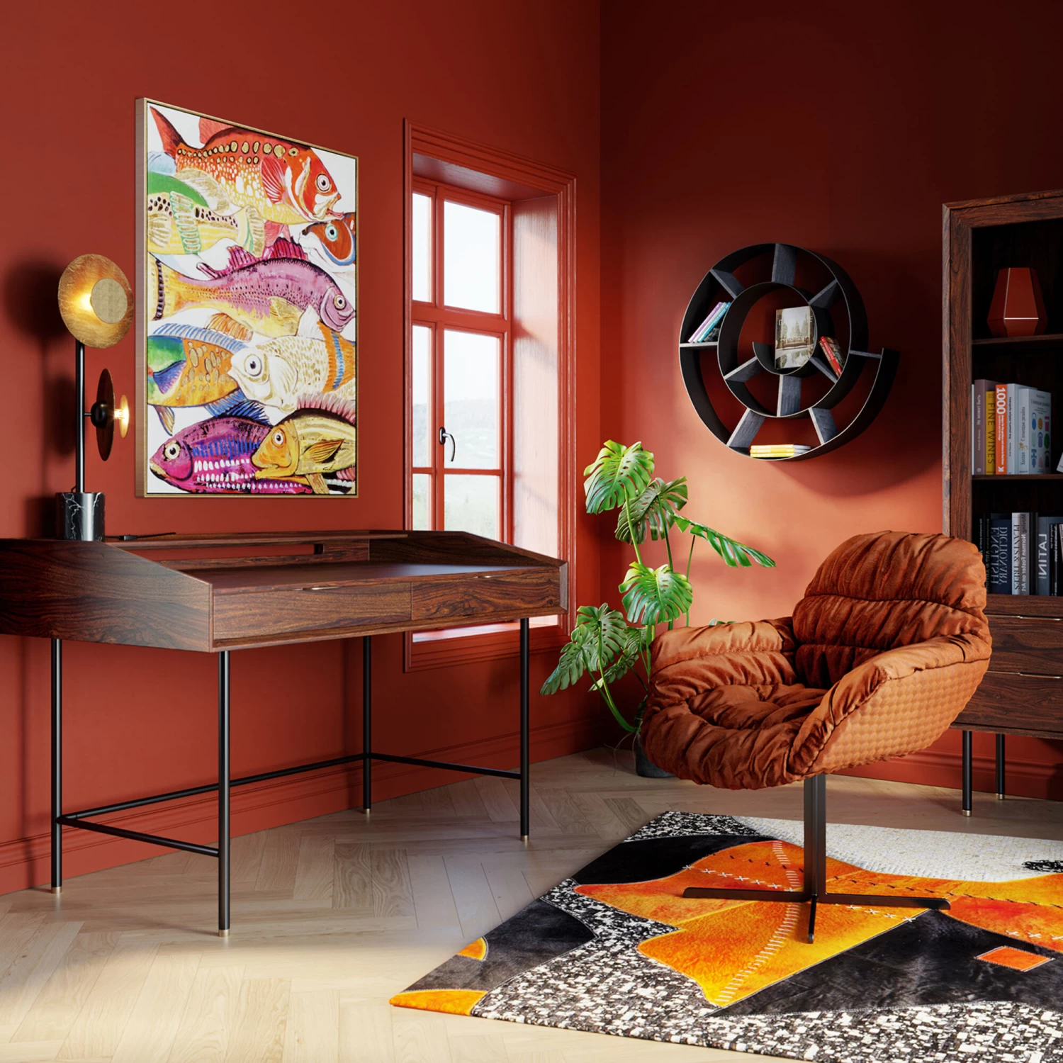 Drehstuhl Colmar Rostrot – Bild 5