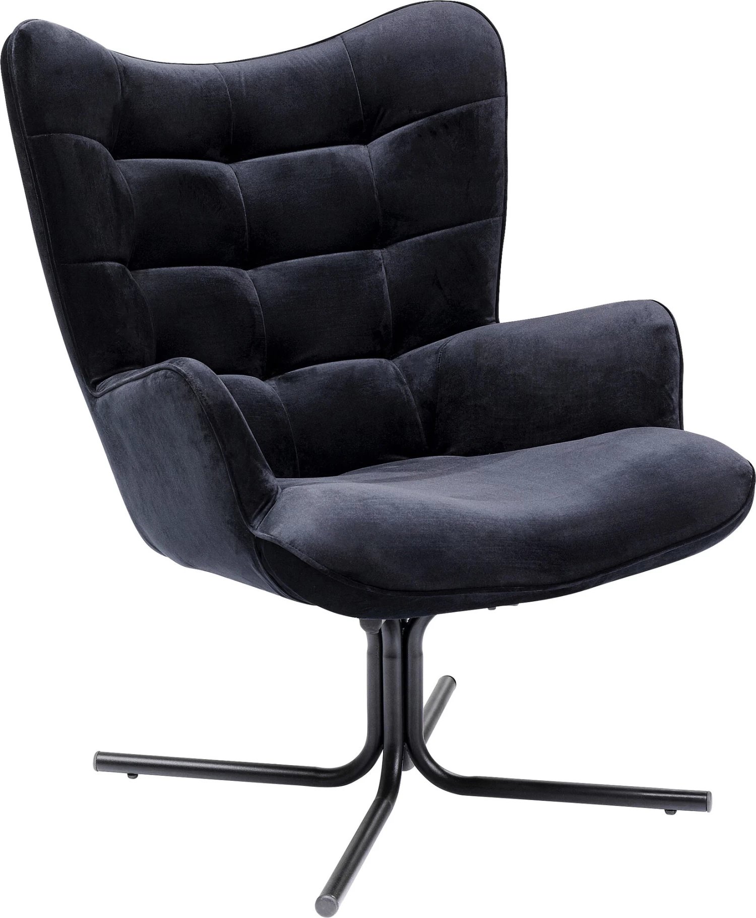 Drehsessel Oscar Velvet Schwarz – Bild 5