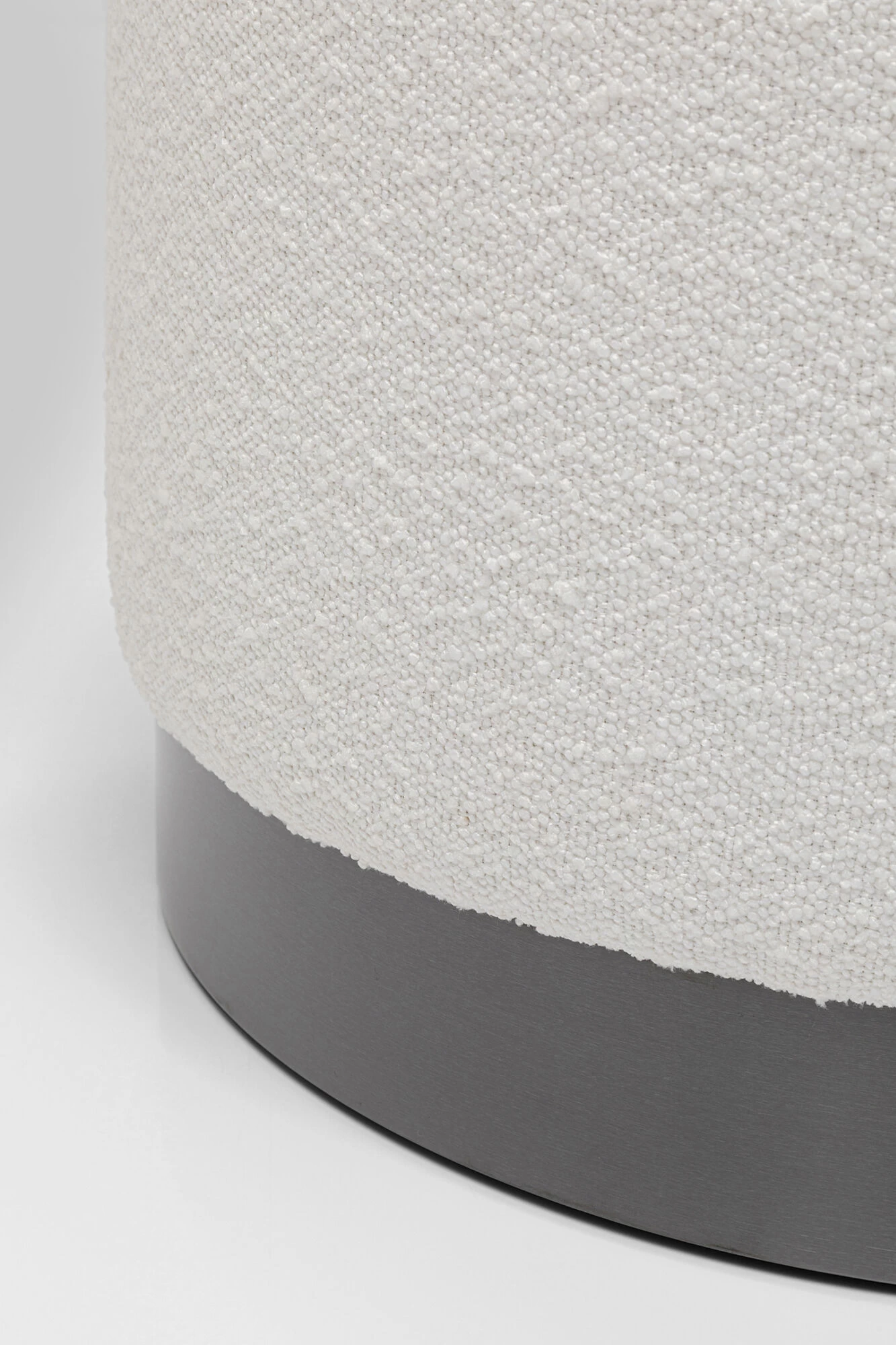 Hocker Cherry Boucle Creme Smoke Ø55cm – Bild 3