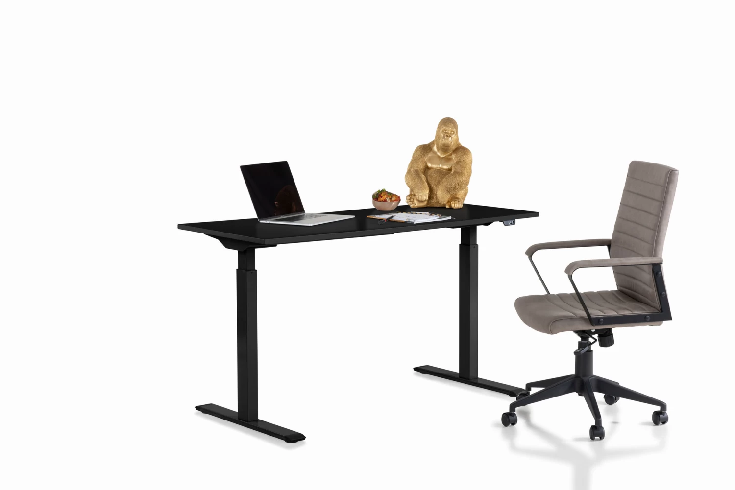 Schreibtisch Office Smart Schwarz Schwarz 140x70 â Bild 6