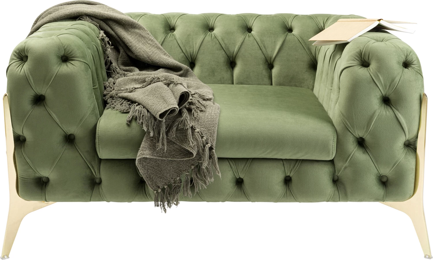 Sessel Bellissima Velvet Grün 120cm – Bild 2